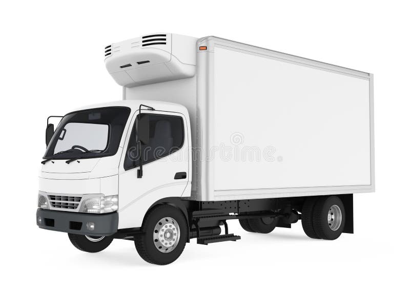 refrigerated truck isolated refrigerated truck isolated white background d render 120572972